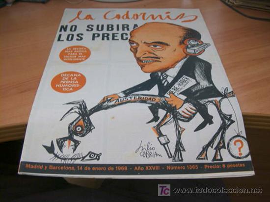 Coleccionismo de Revistas y Peri&oacute;dicos: LA CODORNIZ . N&ordm; 1365 ( 14 - ENERO - 1968 )
