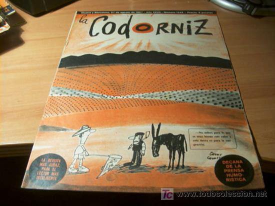 Coleccionismo de Revistas y Peri&oacute;dicos: LA CODORNIZ . N&ordm; 1345 ( 27 - AGOSTO - 1967 )