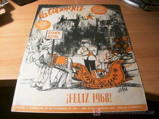 Coleccionismo de Revistas y Peri&oacute;dicos: LA CODORNIZ . N&ordm; 1363 ( 31 - DICIEMBRE - 1967 )