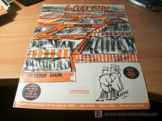 Coleccionismo de Revistas y Peri&oacute;dicos: LA CODORNIZ .  N&ordm; 1389 ( 30 - JUNIO - 1968 )