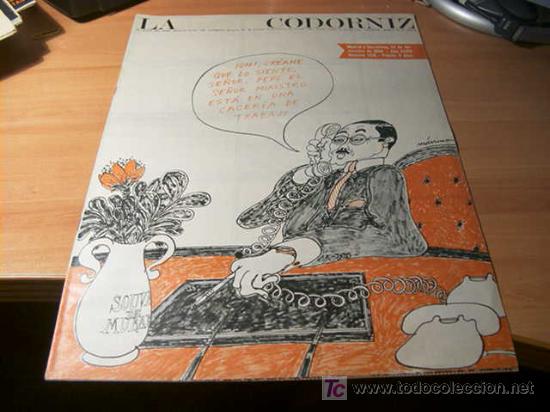 Coleccionismo de Revistas y Peri&oacute;dicos: LA CODORNIZ .  N&ordm; 1410 ( 24 - NOVIEMBRE - 1968 )