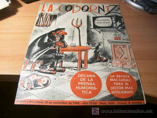 Coleccionismo de Revistas y Peri&oacute;dicos: LA CODORNIZ .  N&ordm; 1408 ( 10 - NOVIEMBRE - 1968 )