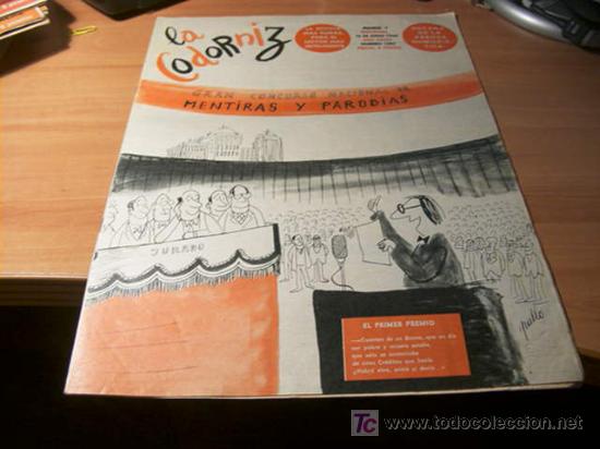 Coleccionismo de Revistas y Peri&oacute;dicos: LA CODORNIZ .  N&ordm; 1387 ( 16 - JUNIO - 1968 )