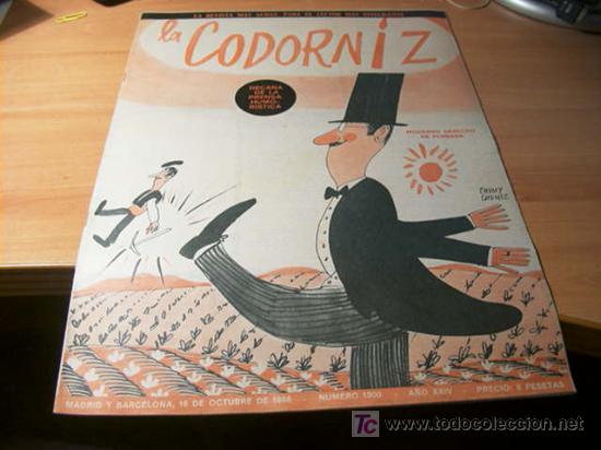 Coleccionismo de Revistas y Peri&oacute;dicos: LA CODORNIZ .  N&ordm; 1300 ( 16 - OCTUBRE - 1966 )