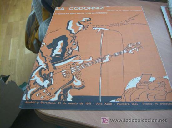 Coleccionismo de Revistas y Peri&oacute;dicos: LA CODORNIZ . N&ordm; 1531 ( 21 - MARZO - 1971 )