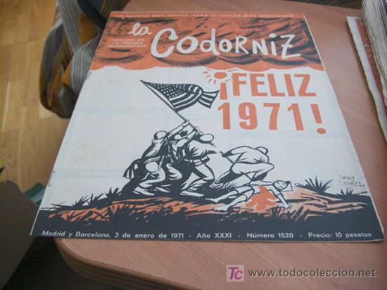 Coleccionismo de Revistas y Peri&oacute;dicos: LA CODORNIZ . N&ordm; 1548 ( 3 - ENERO - 1971 )