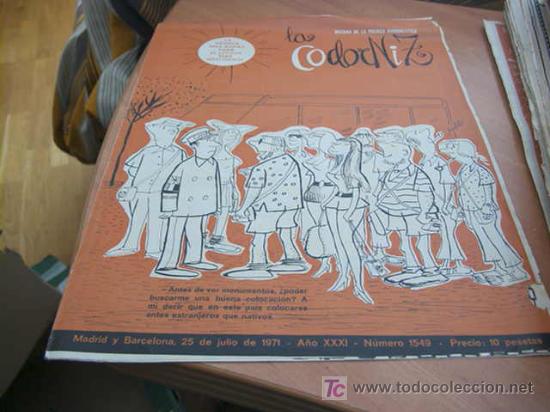 Coleccionismo de Revistas y Peri&oacute;dicos: LA CODORNIZ . N&ordm; 1549 ( 25 - JULIO - 1971 )