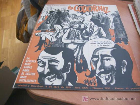 Coleccionismo de Revistas y Peri&oacute;dicos: LA CODORNIZ . N&ordm; 1533 ( 4 - ABRIL - 1971 )