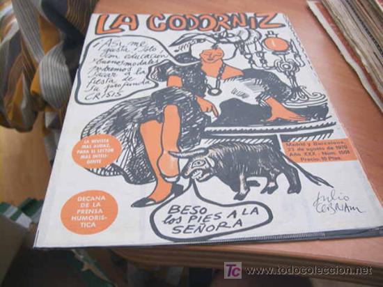 Coleccionismo de Revistas y Peri&oacute;dicos: LA CODORNIZ . N&ordm; 1470 ( 23 - AGOSTO - 1970 )