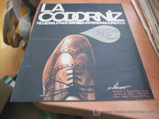 Coleccionismo de Revistas y Peri&oacute;dicos: LA CODORNIZ . N&ordm; 1499 ( 9 - AGOSTO - 1970 )