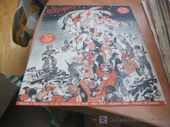 Coleccionismo de Revistas y Peri&oacute;dicos: LA CODORNIZ . N&ordm; 1519 ( 27 - DICIEMBRE - 1970 )