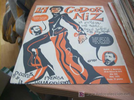 Coleccionismo de Revistas y Peri&oacute;dicos: LA CODORNIZ . N&ordm; 1475 ( 22 - FEBRERO - 1970 )
