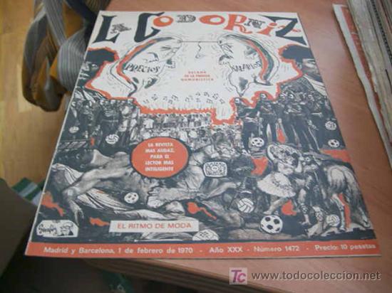 Coleccionismo de Revistas y Peri&oacute;dicos: LA CODORNIZ . N&ordm; 1470 ( 1 - FEBRERO - 1970 )