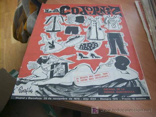 Coleccionismo de Revistas y Peri&oacute;dicos: LA CODORNIZ . N&ordm; 1515 ( 29 - NOVIEMBRE - 1970 )