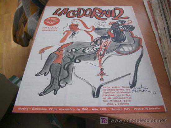 Coleccionismo de Revistas y Peri&oacute;dicos: LA CODORNIZ . N&ordm; 1514 ( 22 - NOVIEMBRE - 1970 )