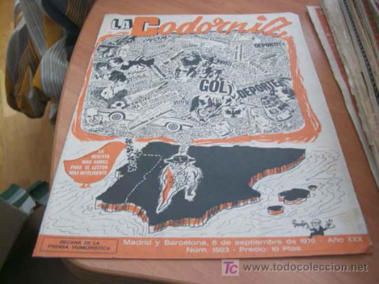 Coleccionismo de Revistas y Peri&oacute;dicos: LA CODORNIZ . N&ordm; 1503 ( 6 - SEPTIEMBRE - 1970 )