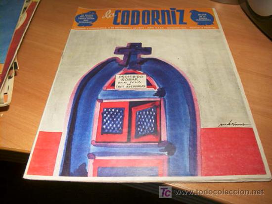 Coleccionismo de Revistas y Peri&oacute;dicos: LA CODORNIZ .  N&ordm; 1616 ( 5 - NOVIEMBRE - 1972 )