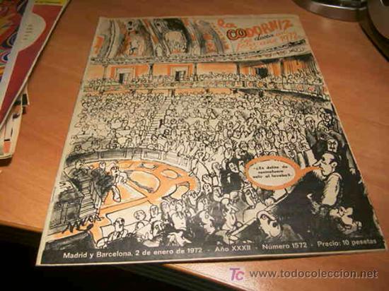 Coleccionismo de Revistas y Peri&oacute;dicos: LA CODORNIZ .  N&ordm; 1572 ( 2 - ENERO - 1972 )