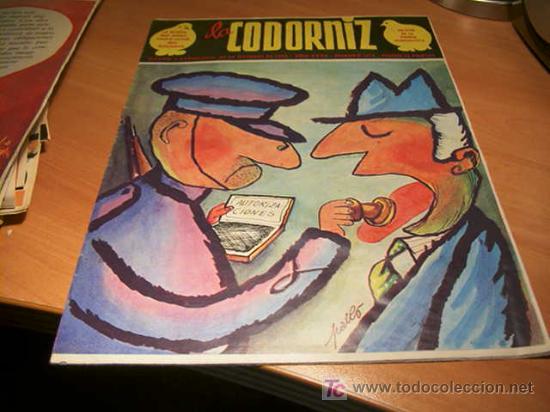 Coleccionismo de Revistas y Peri&oacute;dicos: LA CODORNIZ .  N&ordm; 1615 ( 29 - OCTUBRE - 1972 )