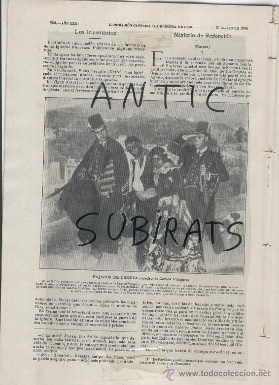Collection Magazines and Newspapers: ILUSTRACION CATOLICA A&Ntilde;O 1906 OBISPO LEON GOMEZ SALAZAR MONTES CLAROS MOSSOS D'ESQUADRA