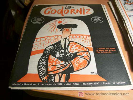 Coleccionismo de Revistas y Peri&oacute;dicos: LA CODORNIZ .  N&ordm; 1590 ( 7 - MAYO - 1972 )