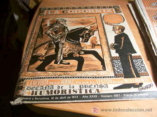 Coleccionismo de Revistas y Peri&oacute;dicos: LA CODORNIZ .  N&ordm; 1587 ( 16 - ABRIL - 1972 )