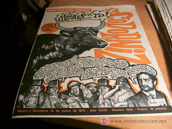 Coleccionismo de Revistas y Peri&oacute;dicos: LA CODORNIZ .  N&ordm; 1583 ( 19 - MARZO - 1972 )