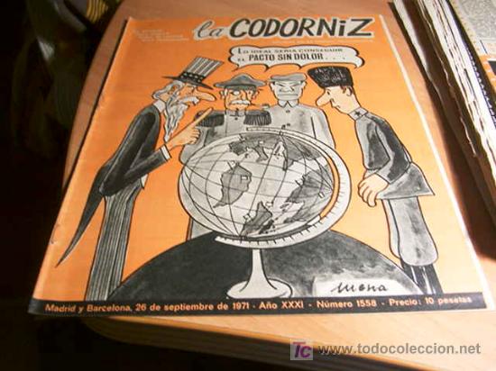 Coleccionismo de Revistas y Peri&oacute;dicos: LA CODORNIZ .  N&ordm; 1558 ( 26 - SEPTIEMBRE - 1971 )