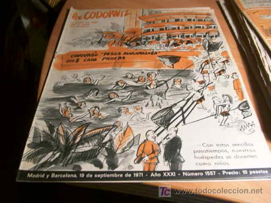 Coleccionismo de Revistas y Peri&oacute;dicos: LA CODORNIZ .  N&ordm; 1557 ( 19 - SEPTIEMBRE - 1971 )