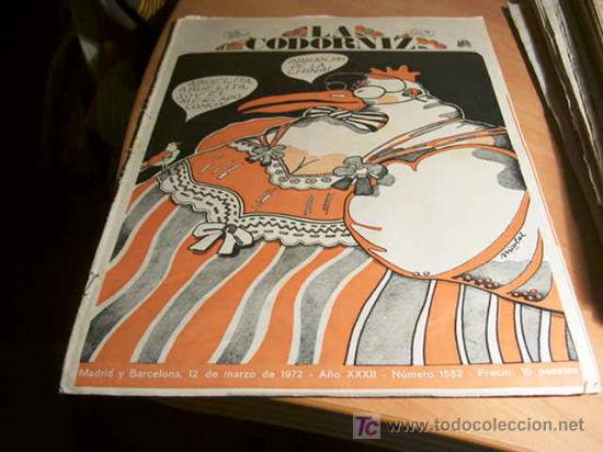 Coleccionismo de Revistas y Peri&oacute;dicos: LA CODORNIZ .  N&ordm; 1582 ( 12 - MARZO - 1972 )