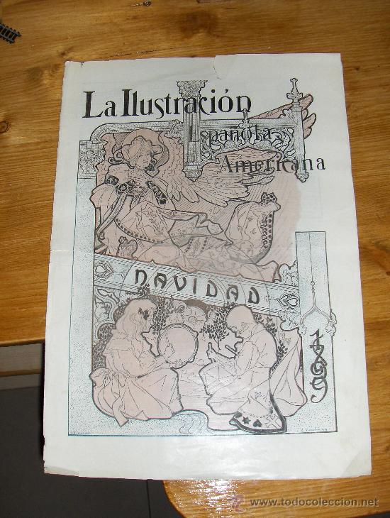 Coleccionismo de revistas y peri&oacute;dicos: CUBIERTA DE LA ILUSTRACION ESPA&Ntilde;OLA Y AMERICANA. NAVIDAD 1899. CAMBIO DE SIGLO.