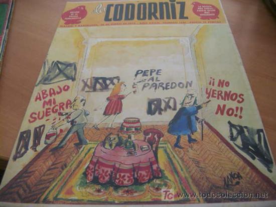Coleccionismo de Revistas y Peri&oacute;dicos: LA CODORNIZ .  N&ordm; 1627 ( 28 - ENERO - 1973 )