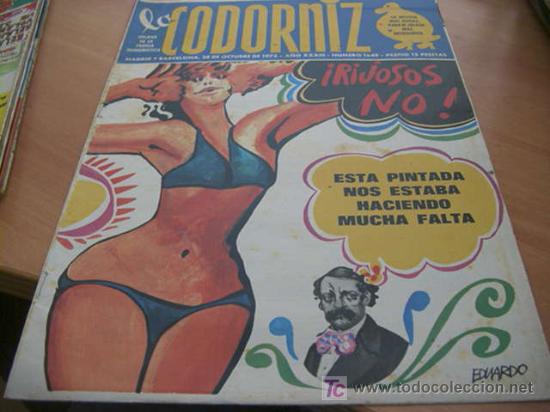 Coleccionismo de Revistas y Peri&oacute;dicos: LA CODORNIZ .  N&ordm; 1649 ( 28 - OCTUBRE - 1973 )