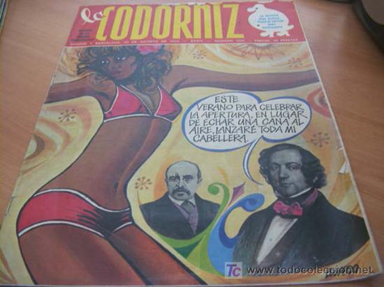 Coleccionismo de Revistas y Peri&oacute;dicos: LA CODORNIZ . N&ordm; 1692 ( 23 - AGOSTO - 1974 )