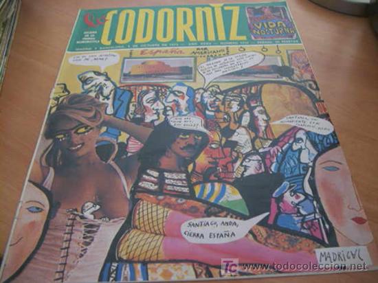 Coleccionismo de Revistas y Peri&oacute;dicos: LA CODORNIZ . EXTRA VIDA NOCTURNA N&ordm; 1737 ( 5 - OCTUBRE - 1975 )