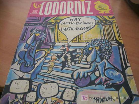 Coleccionismo de Revistas y Peri&oacute;dicos: LA CODORNIZ .N&ordm; 1669 ( 17 - MARZO - 1974 )
