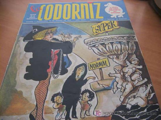 Coleccionismo de Revistas y Peri&oacute;dicos: LA CODORNIZ .N&ordm; 1722 ( 23 - MARZO - 1975 )