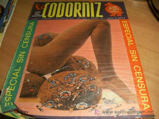 Coleccionismo de Revistas y Peri&oacute;dicos: LA CODORNIZ . ESPECIAL SIN CENSURA N&ordm; 1752 ( 18 - ENERO - 1976 )
