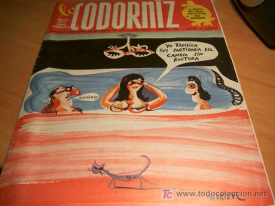 Coleccionismo de Revistas y Peri&oacute;dicos: LA CODORNIZ .  N&ordm; 1762 ( 28 - MARZO - 1976 )
