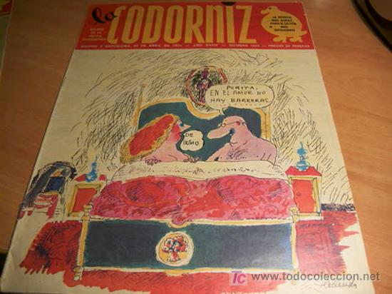 Coleccionismo de Revistas y Peri&oacute;dicos: LA CODORNIZ . N&ordm; 1675 ( 28 - ABRIL - 1974 )