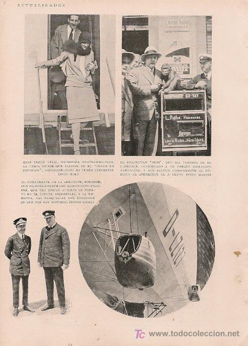 Coleccionismo de revistas y peri&oacute;dicos: * DIRIGIBLE CONDE de ZEPPELIN * Viajeros: Miss Dlery Spiss, orangut&aacute;n Susi&hellip; - 1929