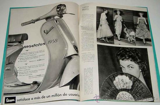 Coleccionismo de Revistas y Peri&oacute;dicos: ANTIGUA REVISTA MUNDO HISPANICA - N&ordm; 122 - MAYO 1958 - ANUNCIO PUBLICITARIO DE VESPA , ARTICULO DE A