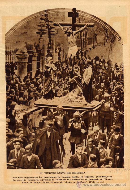 Coleccionismo de Revistas y Peri&oacute;dicos: SIGUENZA 1935 SEMANA SANTA HOJA REVISTA