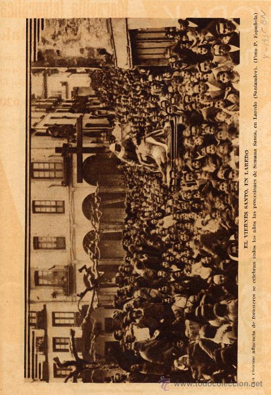 Coleccionismo de Revistas y Peri&oacute;dicos: LAREDO 1935 SANTANDER SEMANA SANTA HOJA REVISTA
