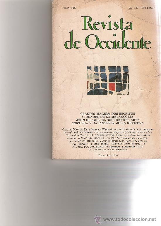 Collection Magazines and Newspapers: REVISTA DE OCCIDENTE - A&Ntilde;O 1992 N&ordm; 133 -