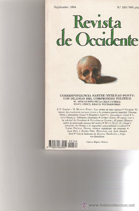 Collection Magazines and Newspapers: REVISTA DE OCCIDENTE - A&Ntilde;O 1994 N&ordm; 160 -