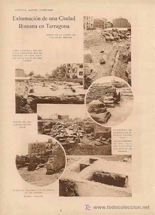 Collection Magazines and Newspapers: * TARRAGONA * Excavaciones ciudad romana Calle Cervantes - 1929