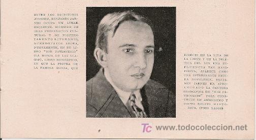 Coleccionismo de Revistas y Peri&oacute;dicos: Imagen del escritor Benjam&iacute;n Jarn&eacute;s * CODO, Zaragoza *- 1929
