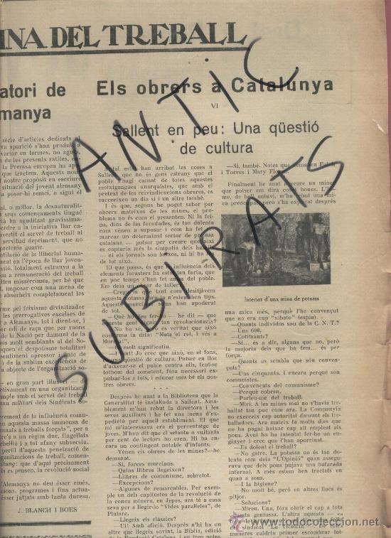 Coleccionismo de Revistas y Peri&oacute;dicos: DIARI FLAMA 1933 SALLENT MINES DE POTASSA POLITICA  CNT A LES MINES HOMENATGE A AMADEU VIVES AMADEO