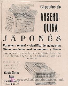 Coleccionismo de Revistas y Peri&oacute;dicos: Publicidad farmacia: c&aacute;psulas Arseno-quina - 1929